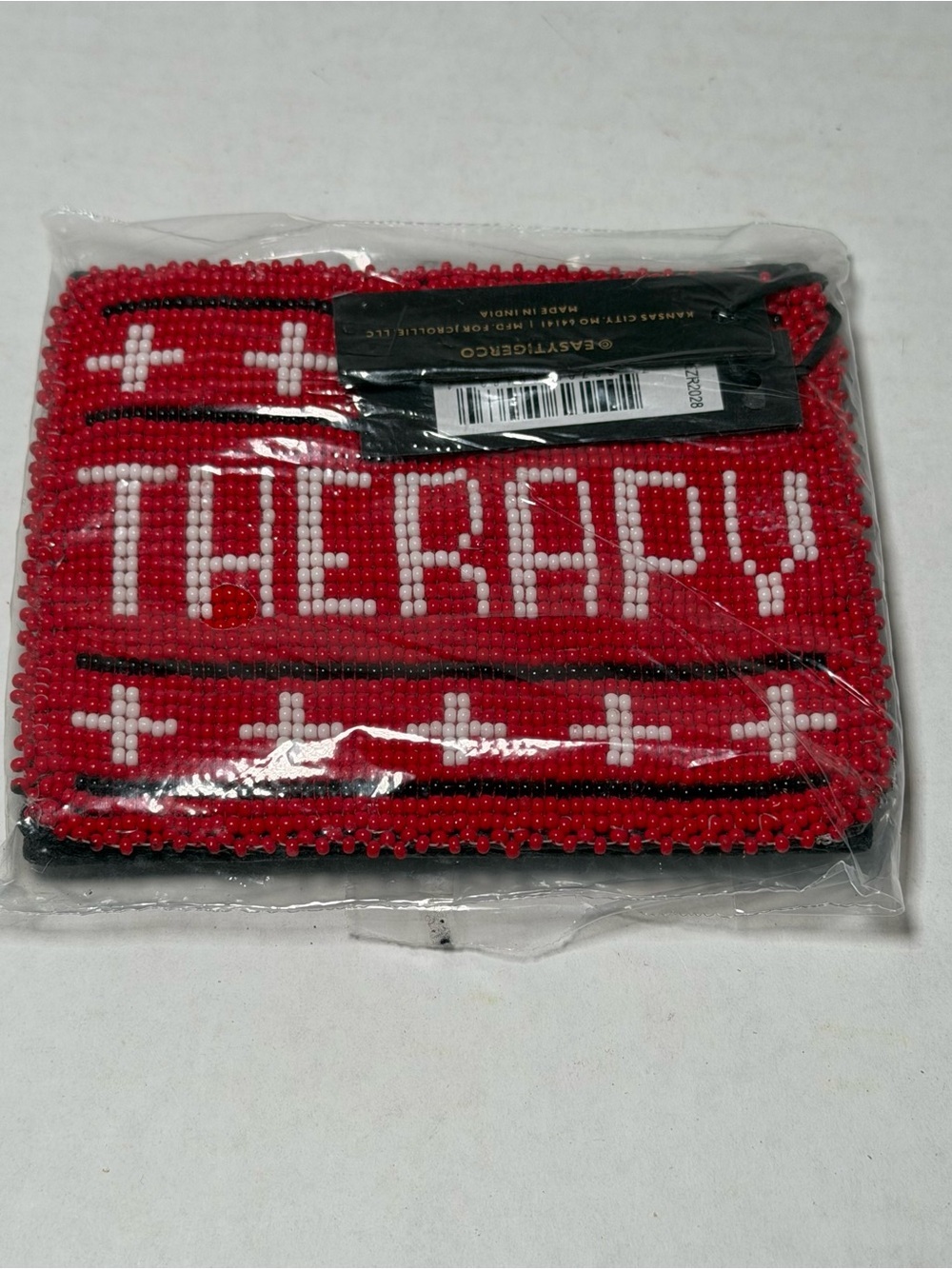 NEW NWT Easy Tiger Therapy Beaded Coin Purse Pouch Wallet